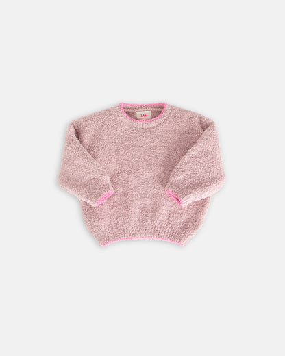Fuzzy Boxy Sweater - Ash Rose