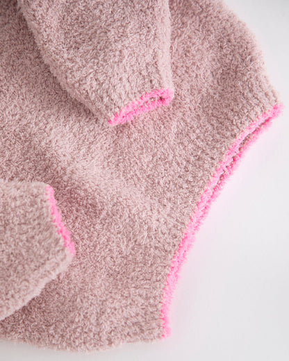 Fuzzy Boxy Sweater - Ash Rose