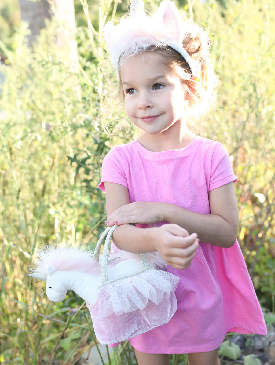 Pretty Unicorn Plush Toy in Purse Ophelia