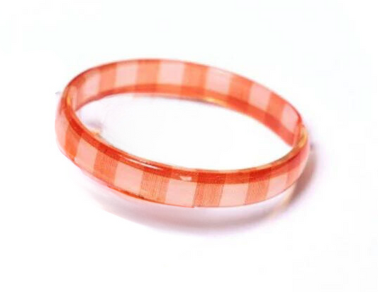 Orange Checkered Bangles