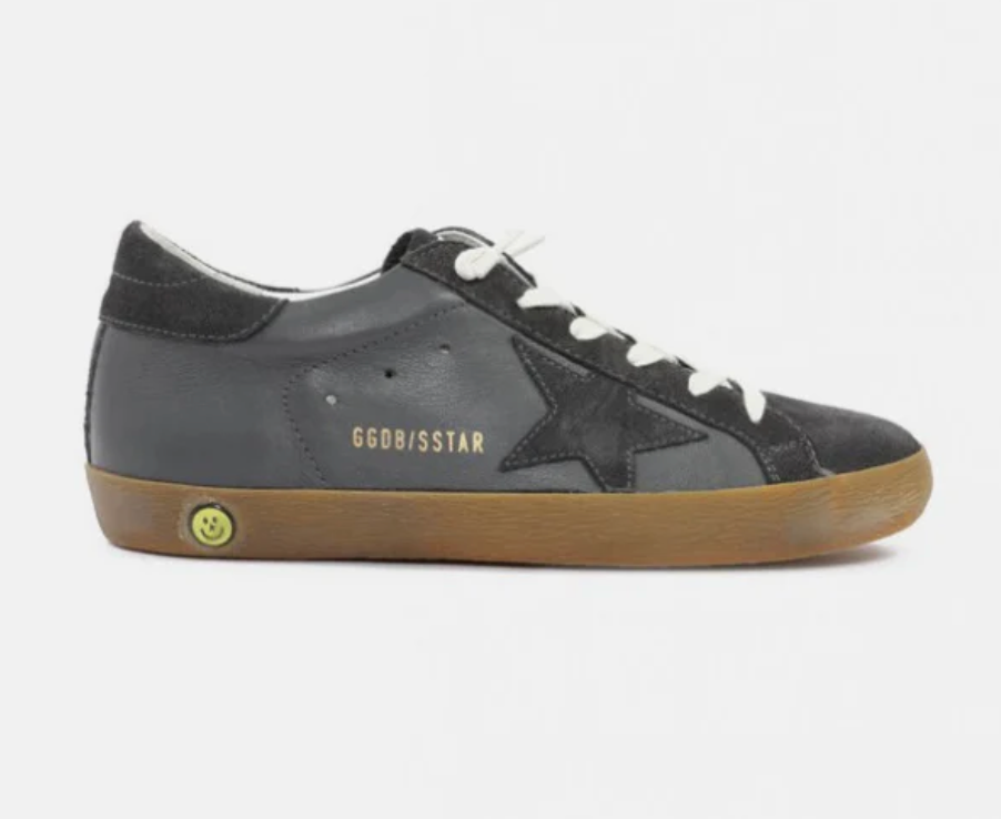 Kids Superstar Low Top Sneaker Grey Suede