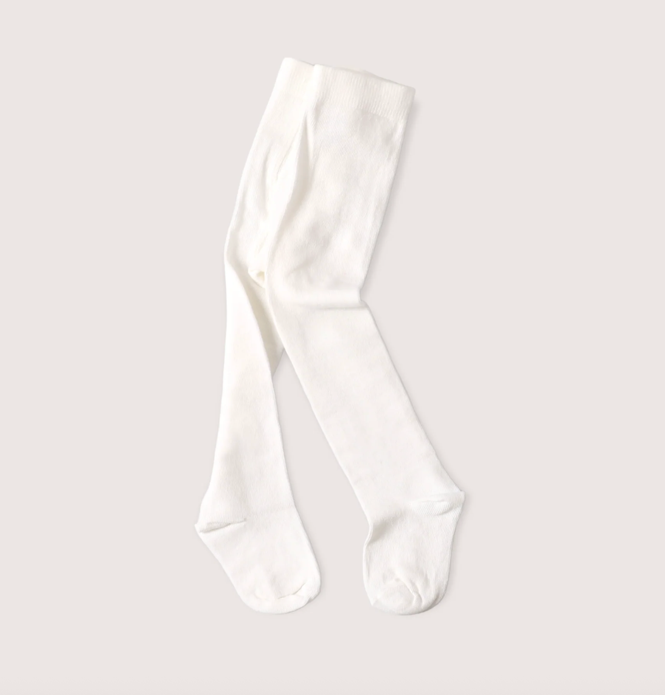 Fine Knit Baby Girl Tights - Natural
