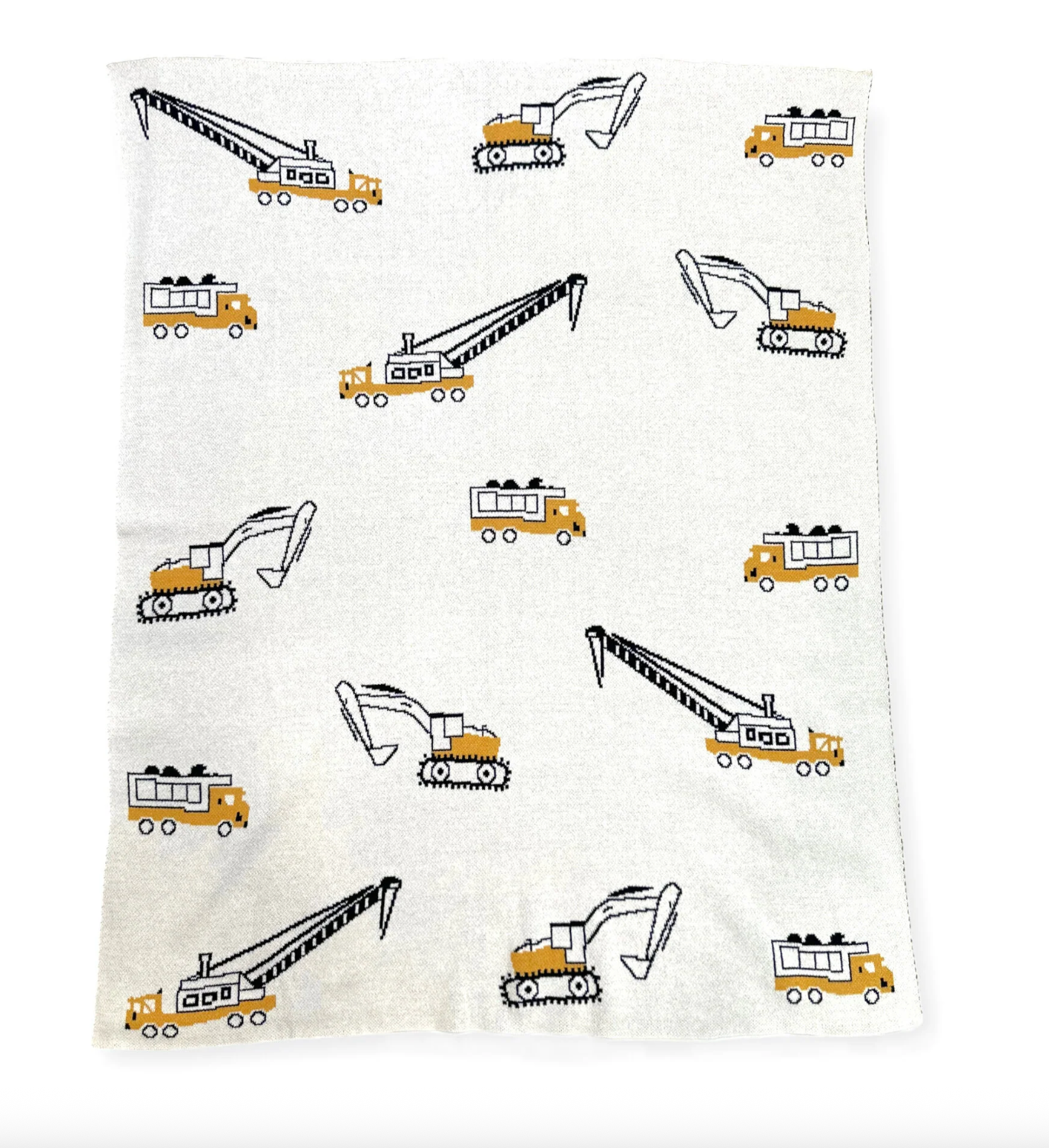 Trucks - Organic Cotton Jacquard Sweater Knit Baby Blanket