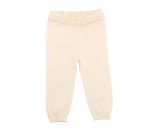 Pocket Sweater Knit Baby Legging Pants - Natural
