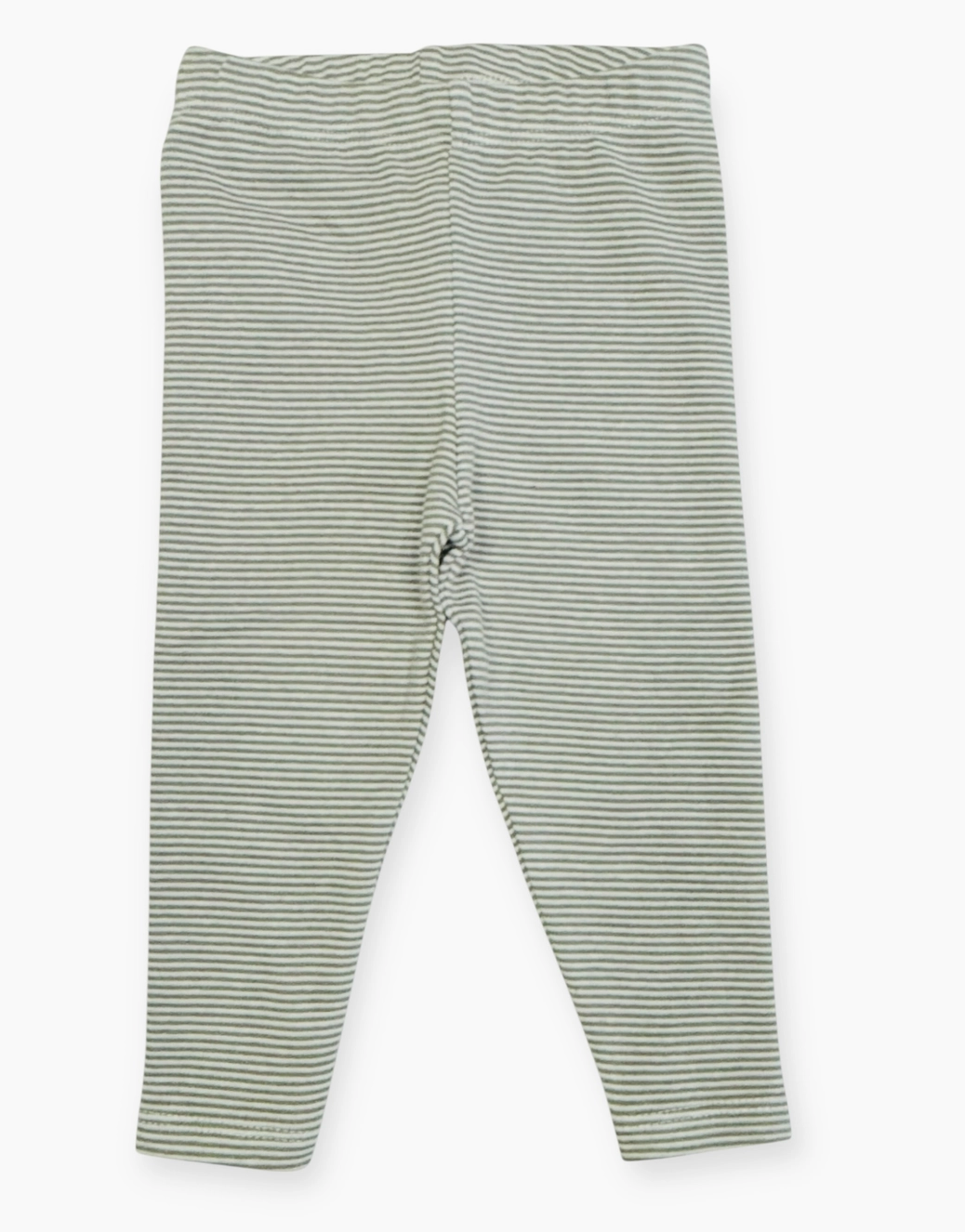 Rib Knit Stripe Legging Pants - Warm Grey Stripe