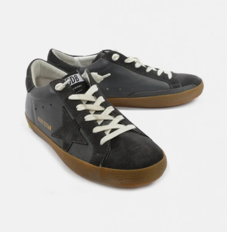 Kids Superstar Low Top Sneaker Grey Suede