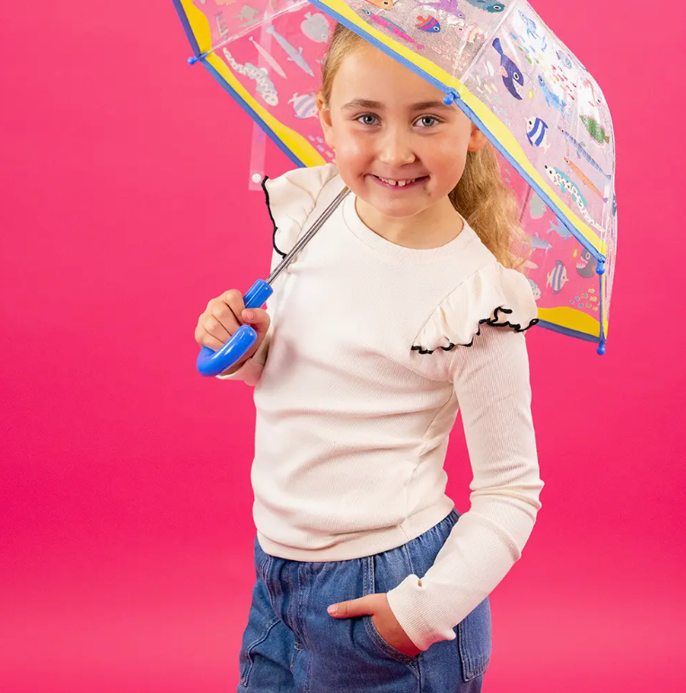 Ocean Transparent Colour Changing Umbrella