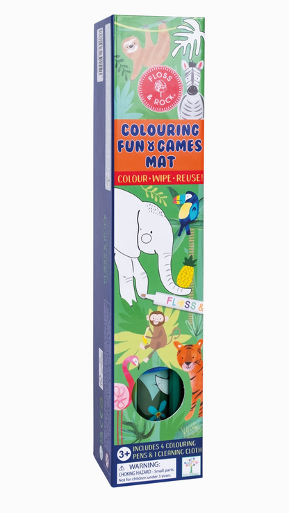 Jungle Colouring Fun and Games Mat