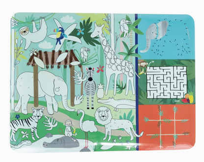 Jungle Colouring Fun and Games Mat