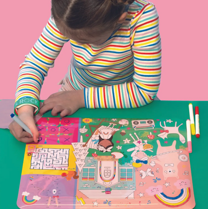 Rainbow Fairy Colouring Fun and Games Mat