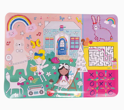 Rainbow Fairy Colouring Fun and Games Mat