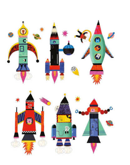 Rocket Ships Magnetic Build-it