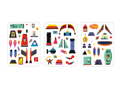 Rocket Ships Magnetic Build-it