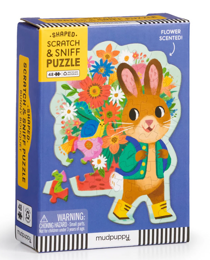 Bunny Bouquet Scratch & Sniff Shaped Mini Puzzle