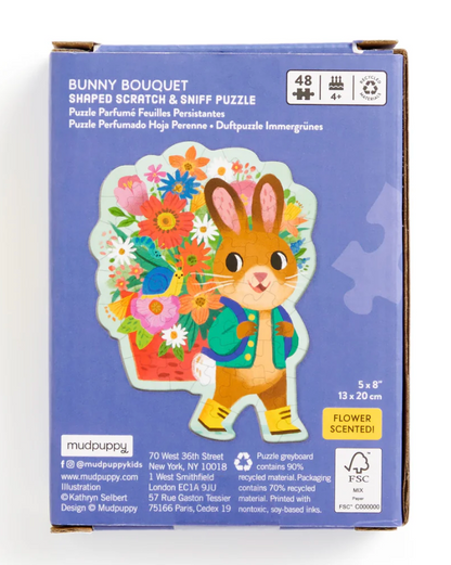 Bunny Bouquet Scratch & Sniff Shaped Mini Puzzle