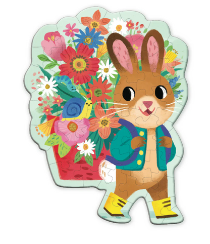 Bunny Bouquet Scratch & Sniff Shaped Mini Puzzle