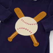 Terry Baseball Navy- Two Piece Set