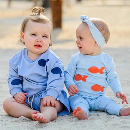 Charlie Sweatshirt Fish- Periwinkle