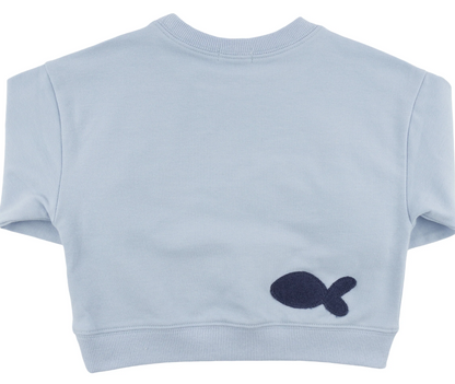 Charlie Sweatshirt Fish- Periwinkle