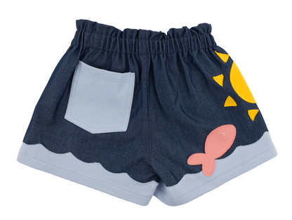 Emerson Lyocell Denim Shorts - Sunny Dark Wash