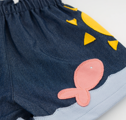 Emerson Lyocell Denim Shorts - Sunny Dark Wash