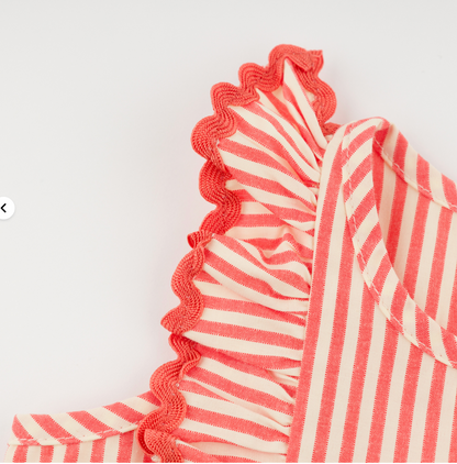 Cabana Lola Blouse Millie Ruffle- Faded Red