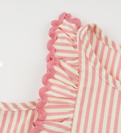 Cabana Lola Blouse Millie Ruffle- Faded Pink