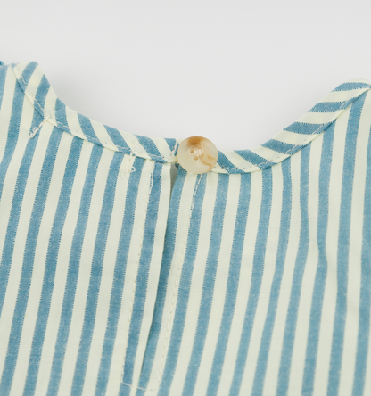 Cabana Lola Blouse Millie Ruffle- Faded Ocean