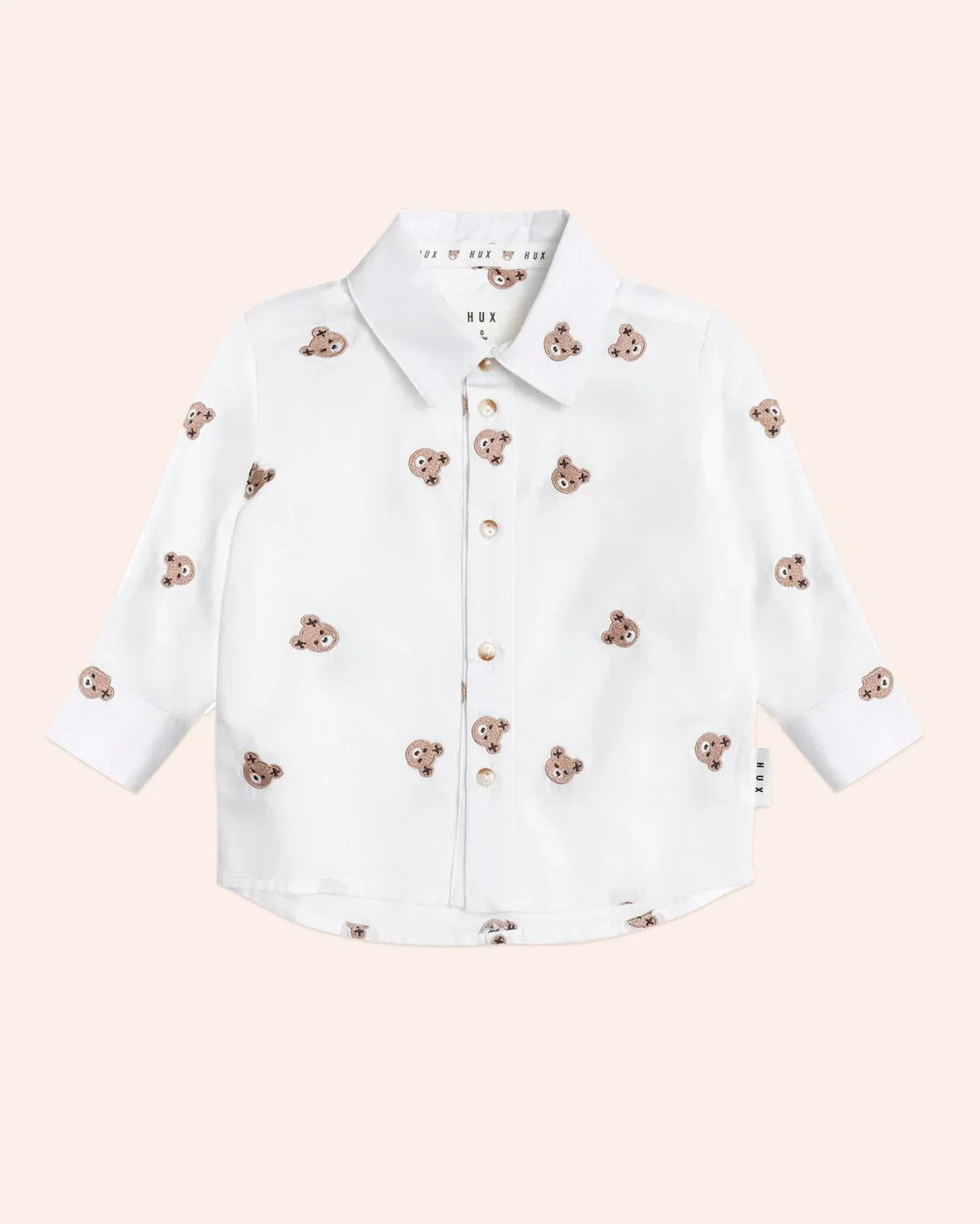 Long Sleeve Huxbear Button Up Crisp White