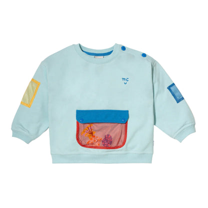 Recycled Cotton Pockets Kid Sweatshirt