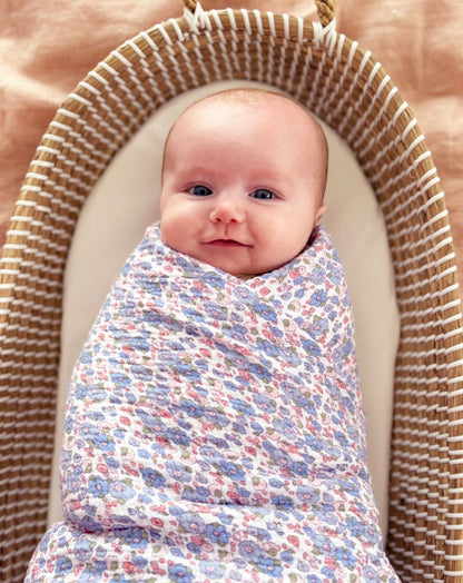 Muslin Swaddle- Liberty Blue