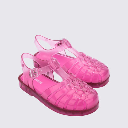Mini Melissa Possession Jelly Sandal in Transparent Pink