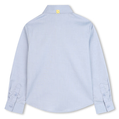 Boys Why Not Button Down Shirt-Pale Blue