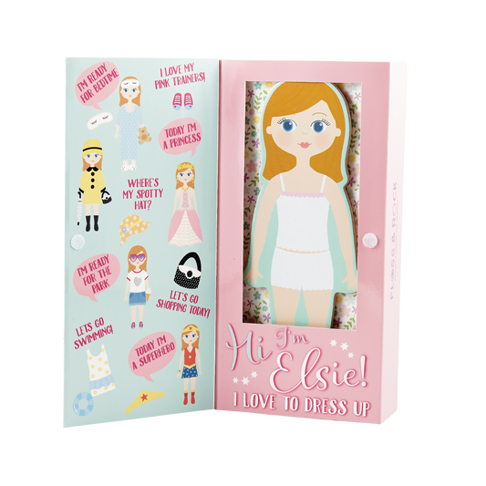 Wooden Magnetic Dress Up Doll - Elsie