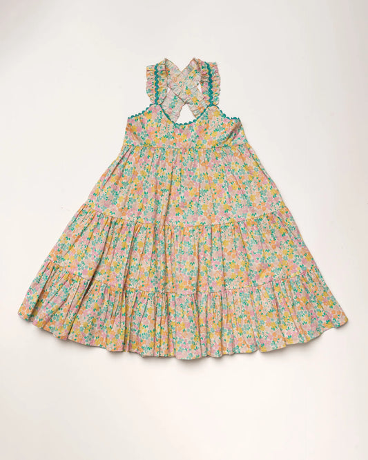 Laura Dress Emma Floral Mint Print