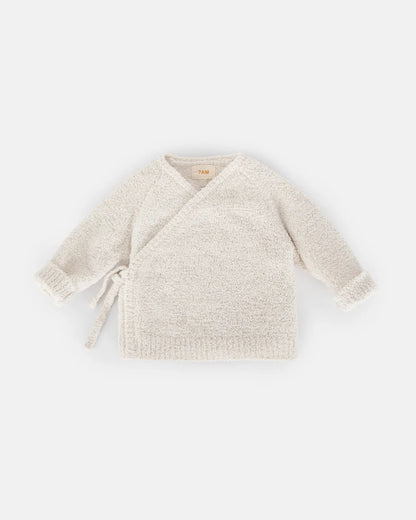Fuzzy Wrap Top Ecru