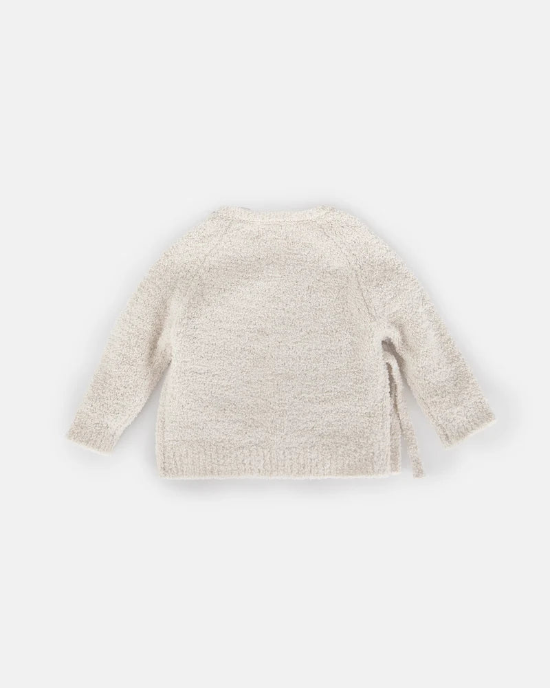 Fuzzy Wrap Top Ecru