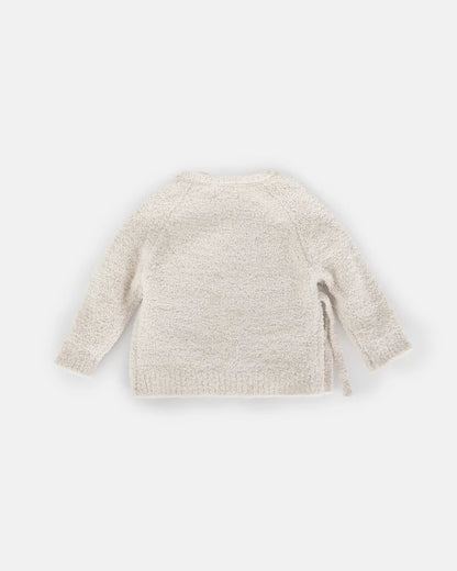 Fuzzy Wrap Top Ecru