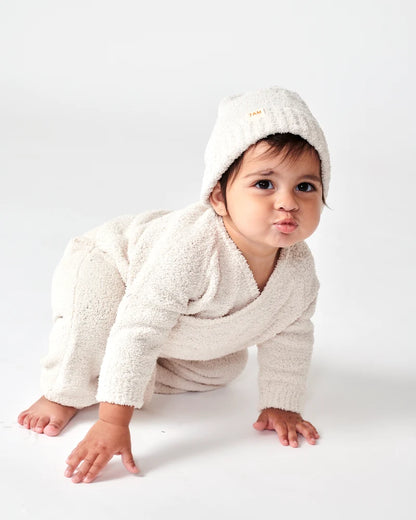 Fuzzy Wrap Top Ecru