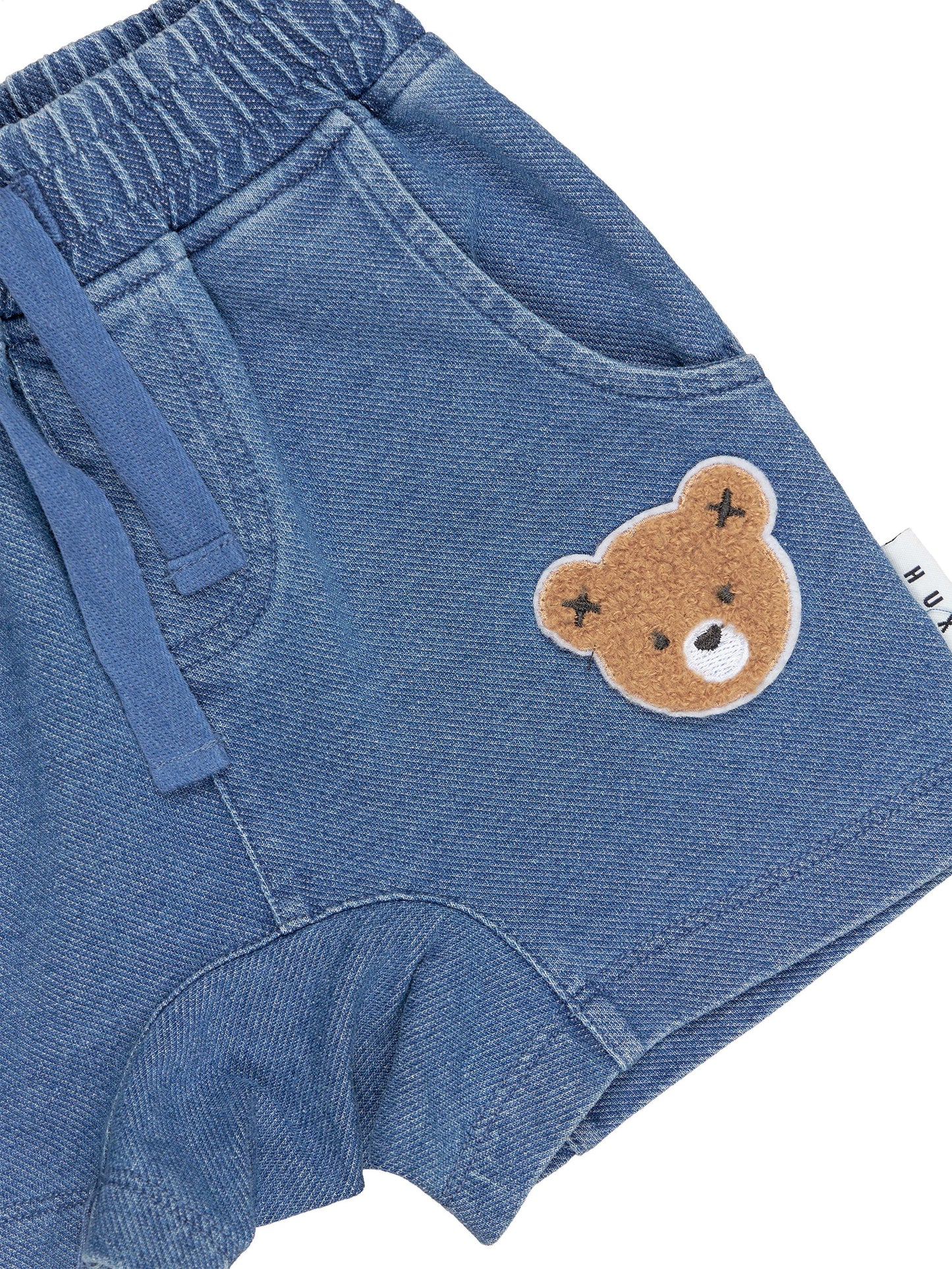 Hux Bear Denim Slouch Shorts