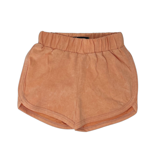 Orange Mineral Wash Short Shorts