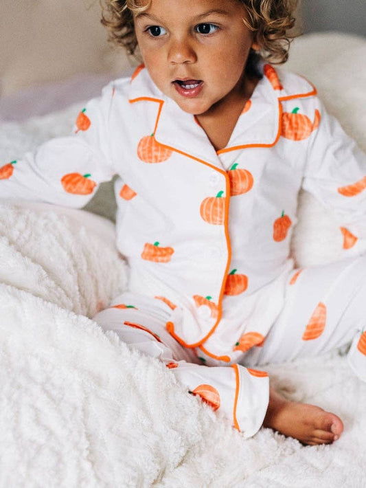 Fall Pajamas - Button Down PJs - Pumpkin Dream