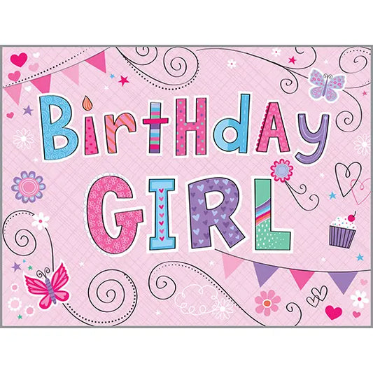 Birthday Card - Pink Birthday Banners