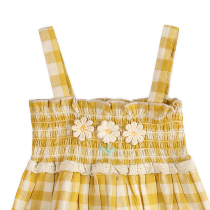 Bonnie Gingham Smocked Baby Dress And Bloomer