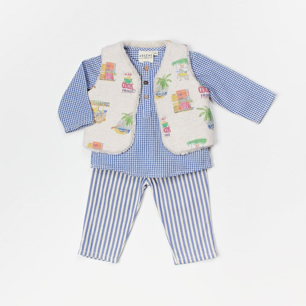 Baby Striped Pants Cobalt