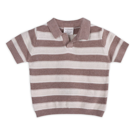 Oliver Textured Baby Polo And Shorts Set