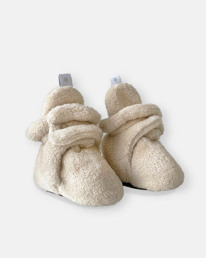 Plush Baby Bootie Slippers - Sand