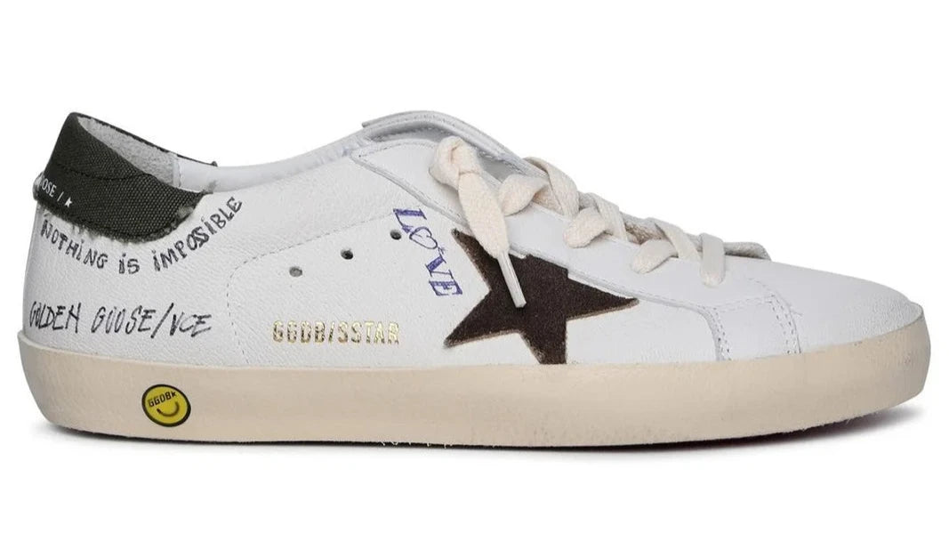 Kids Super Star Slogan-Printed Low-Top Sneakers