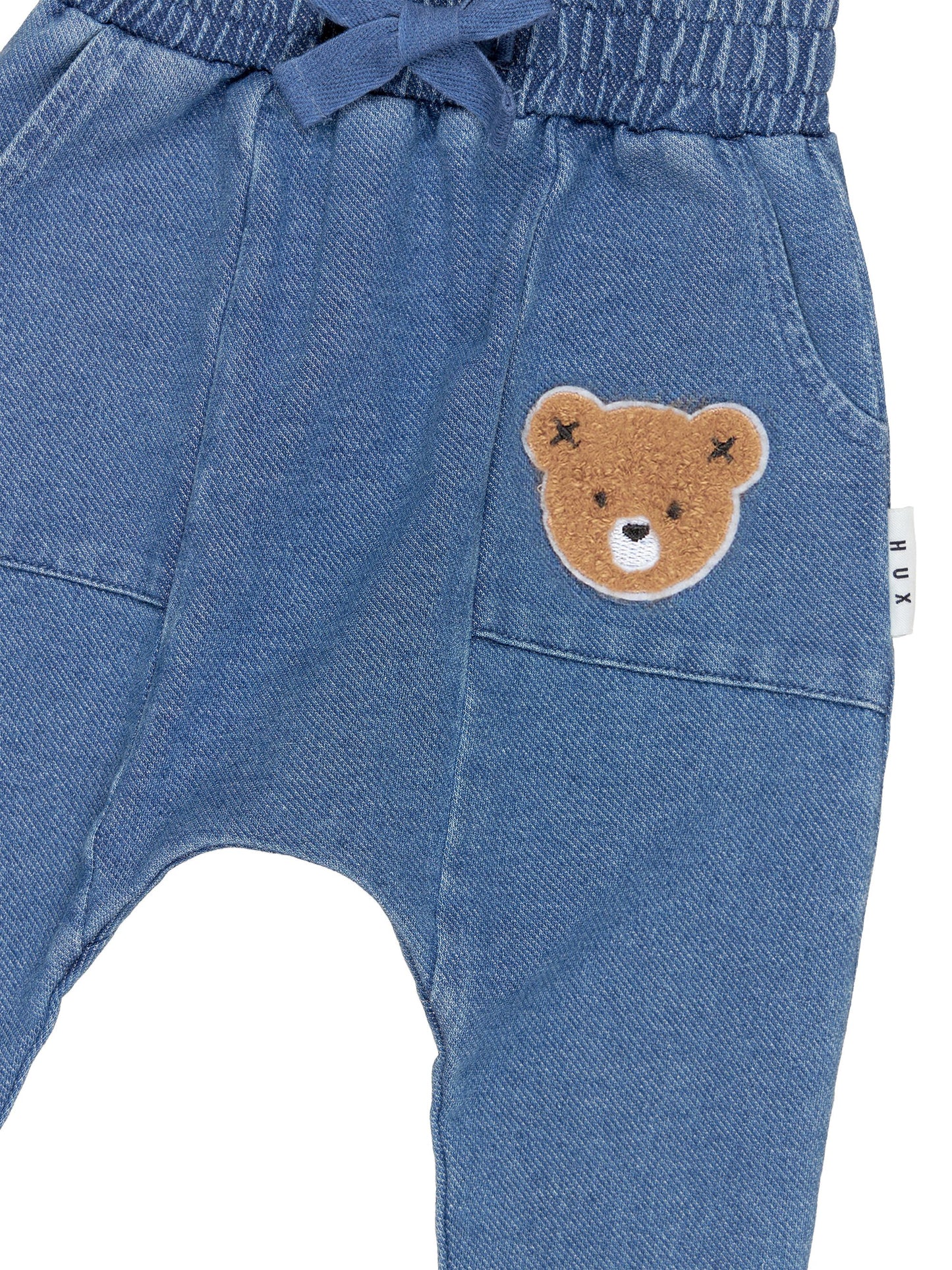 Hux Bear Denim Drop Crotch Pants