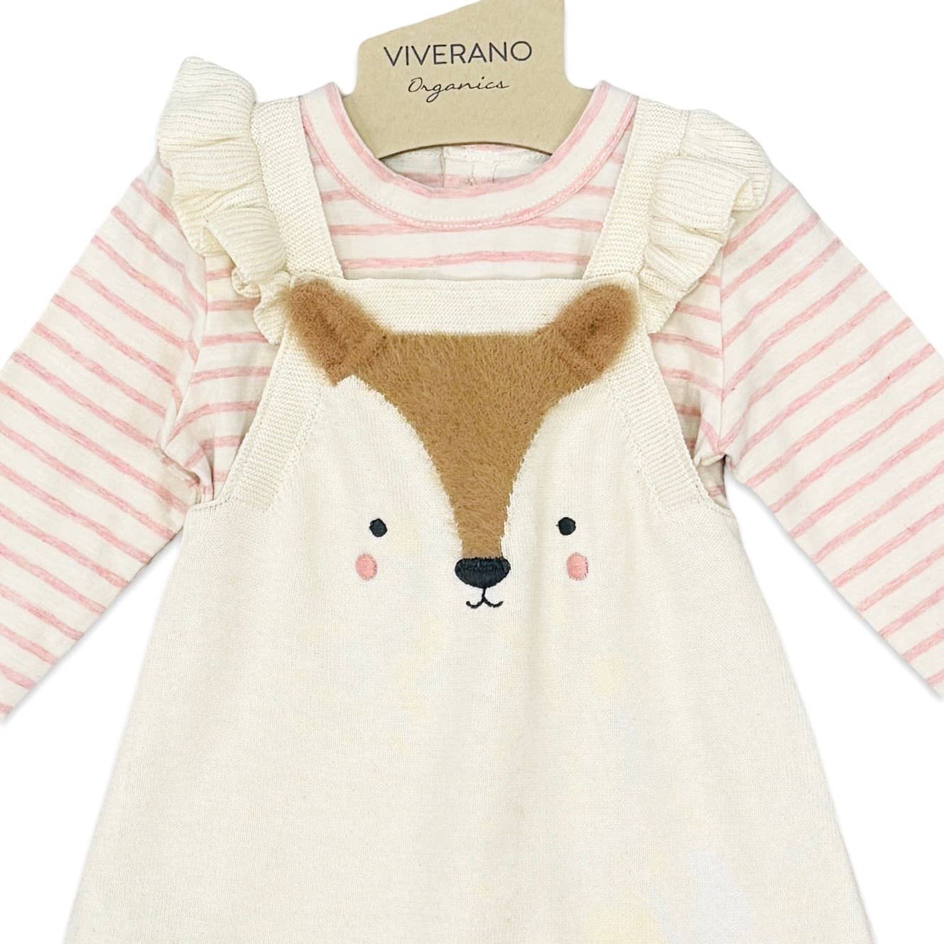 Furry Fox Knit Baby Tunic Dress Set